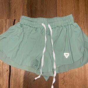 Teal Keiki Kona Ruffle Flowy Shorts